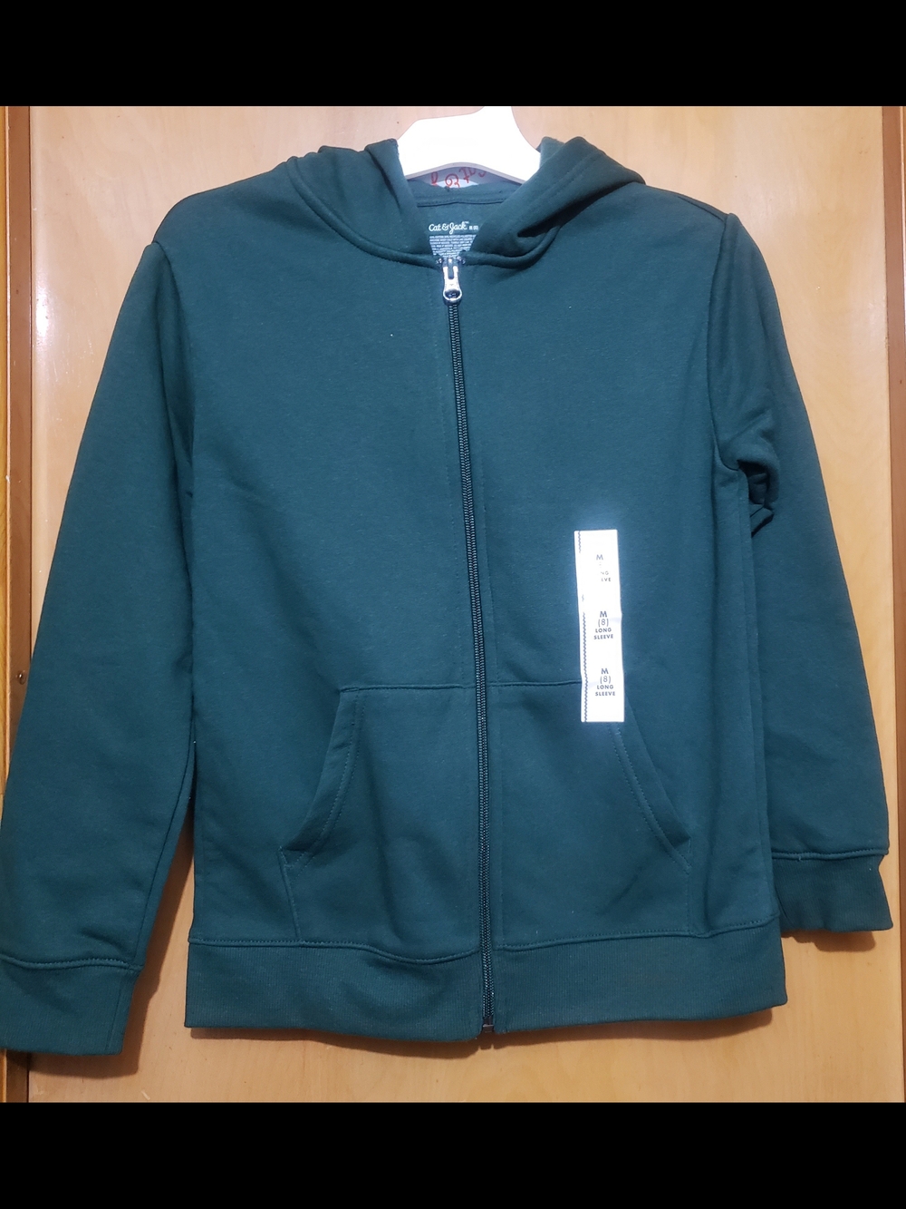 Cat & Jack Dark Green Full-Zip Hoodie